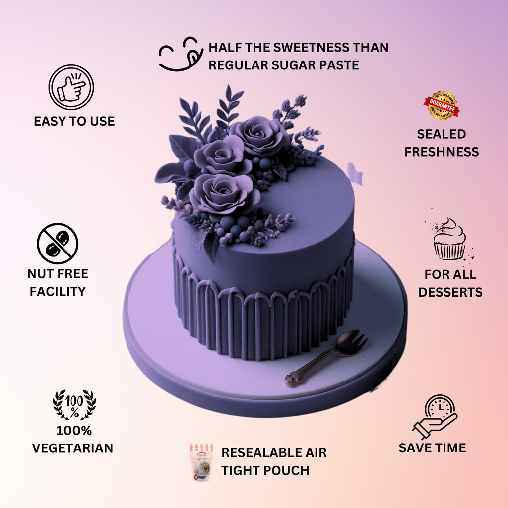 confect electric purple sugarpaste br b 250 gms b