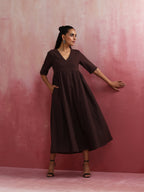 trueBrowns Cola Cotton Dobby Dress - Distacart
