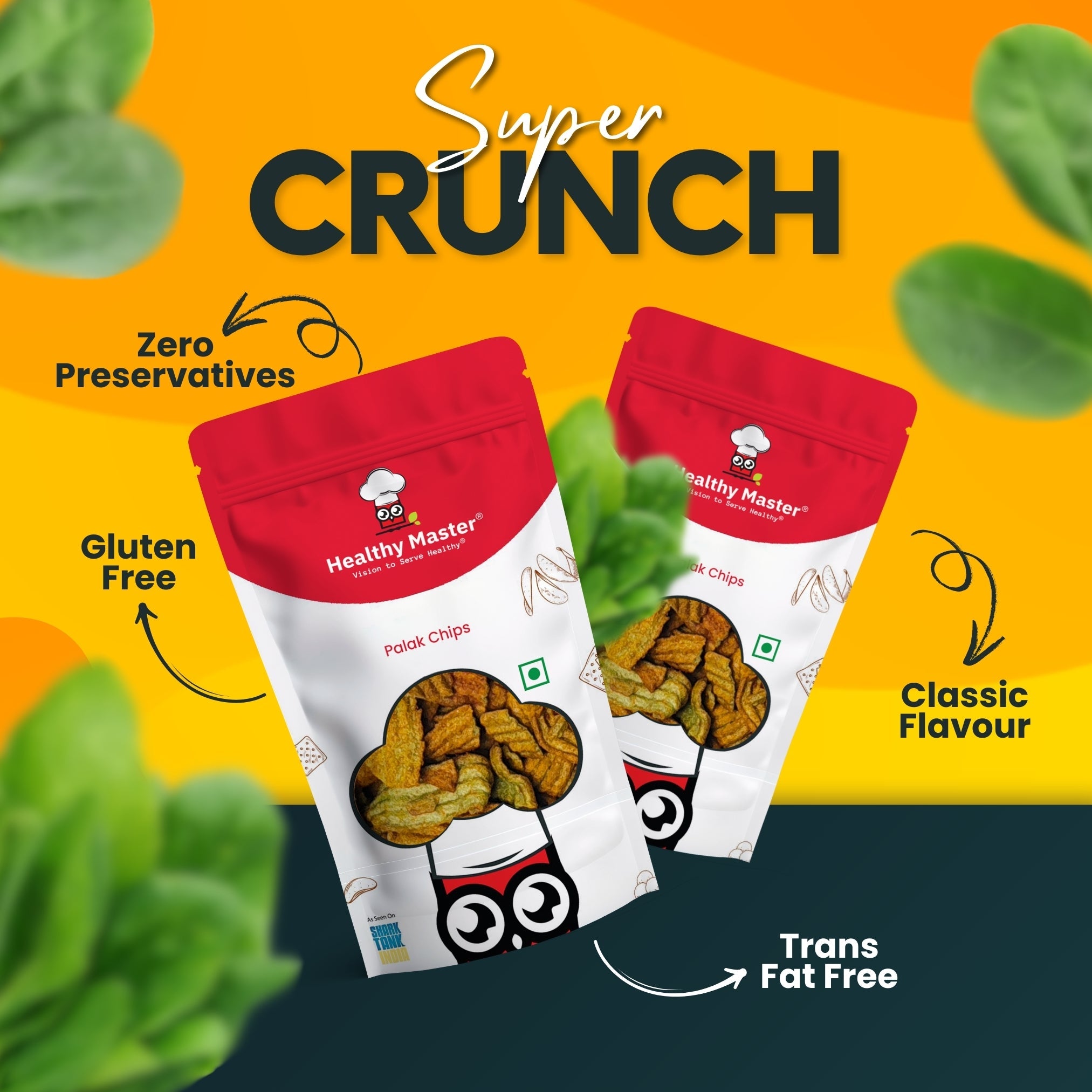 Healthy Master Light & Crispy Palak Chips | Spinach Chips - Distacart