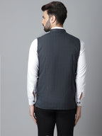 Even Apparels Men's Beige Nehru Jacket With Welt Pockets