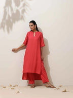 trueBrowns Coral Viscose Kurta Pant Set - Distacart