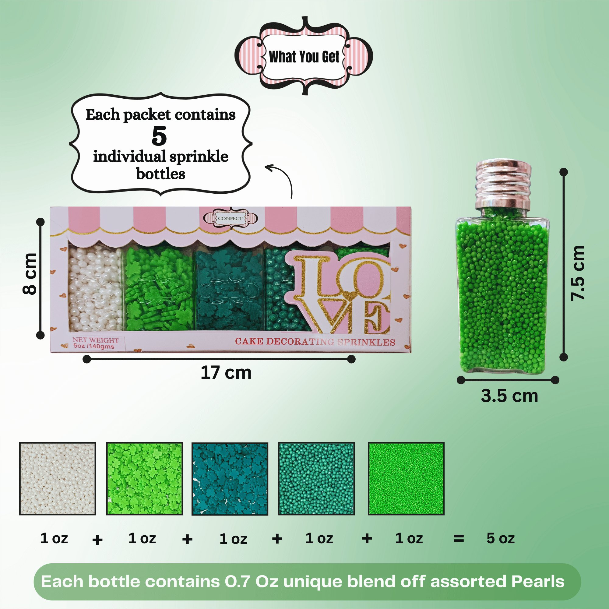 st patricks sprinkles ps multipack 5 100 gms