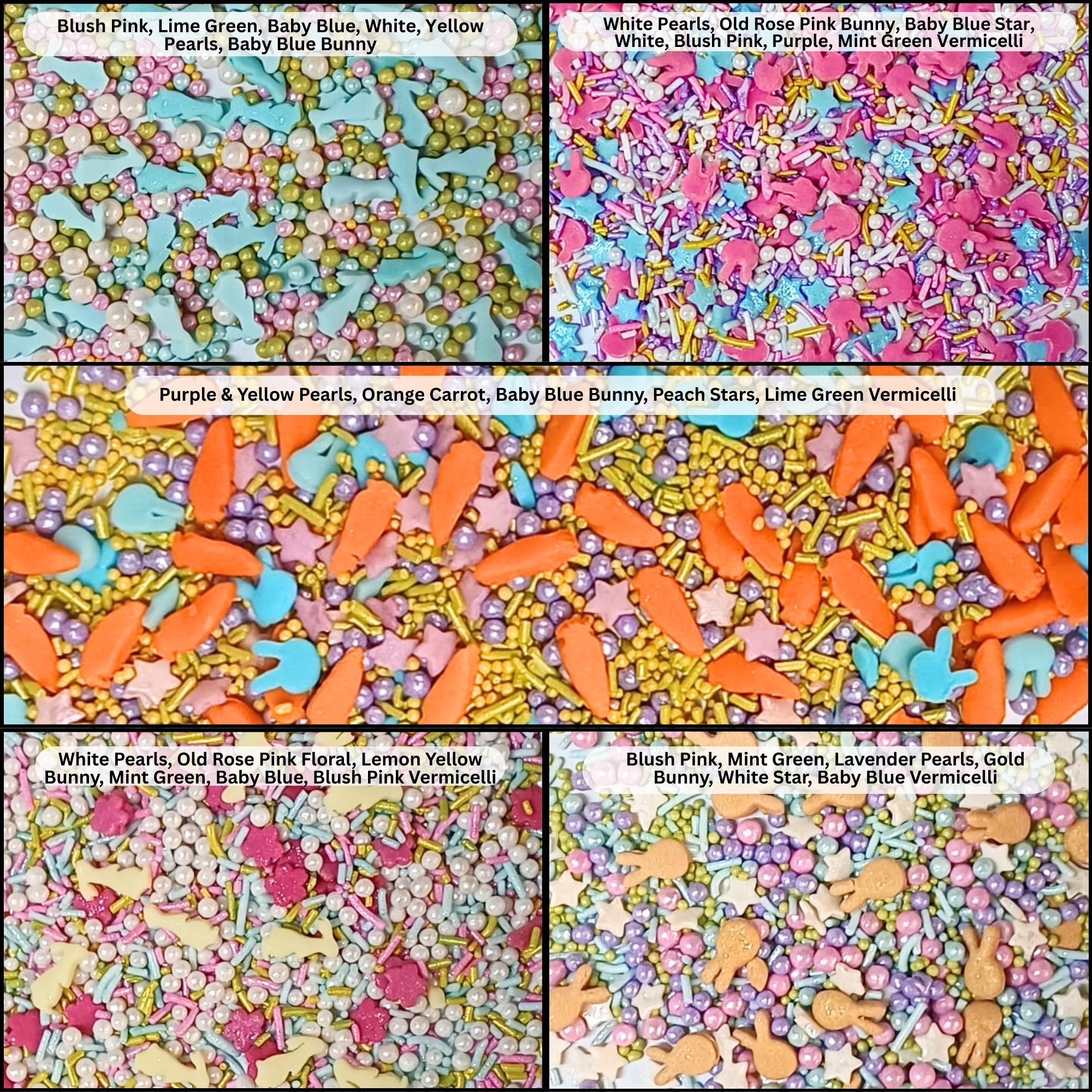 confect easter sprinkles edible edible sprinkles mix for baking cake pack of 5 100gms
