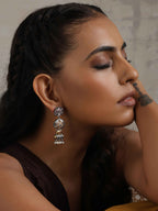 trueBrowns Silver Gold Tone Kundan Earrings - Distacart