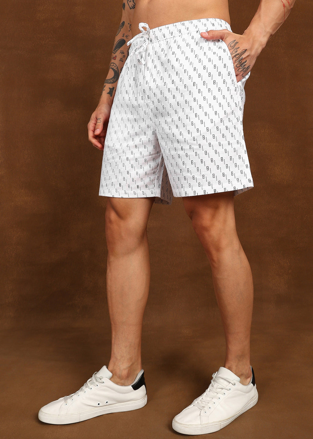 Fabmade Urban Dot Linen Shorts