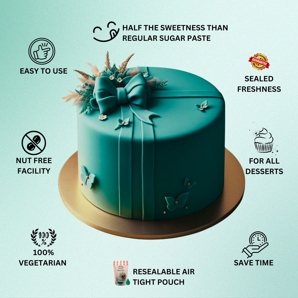 confect emerald green sugarpaste br b 250 gms b