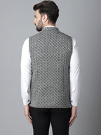 Even Apparels Men's Grey Pure Wool Nehru Jacket