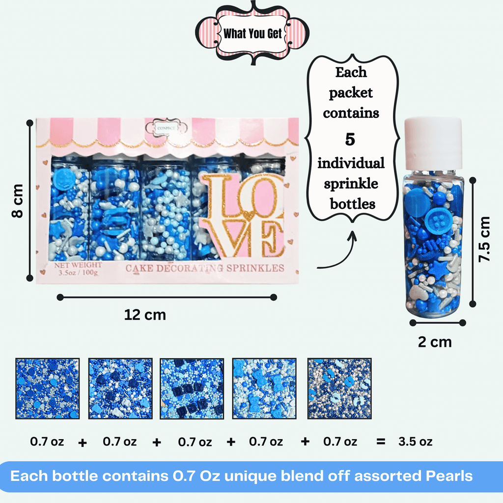 confect boys baby shower sprinkles gender reveal sprinkles edible sprinkles assorted pack of 5 baby shower 28