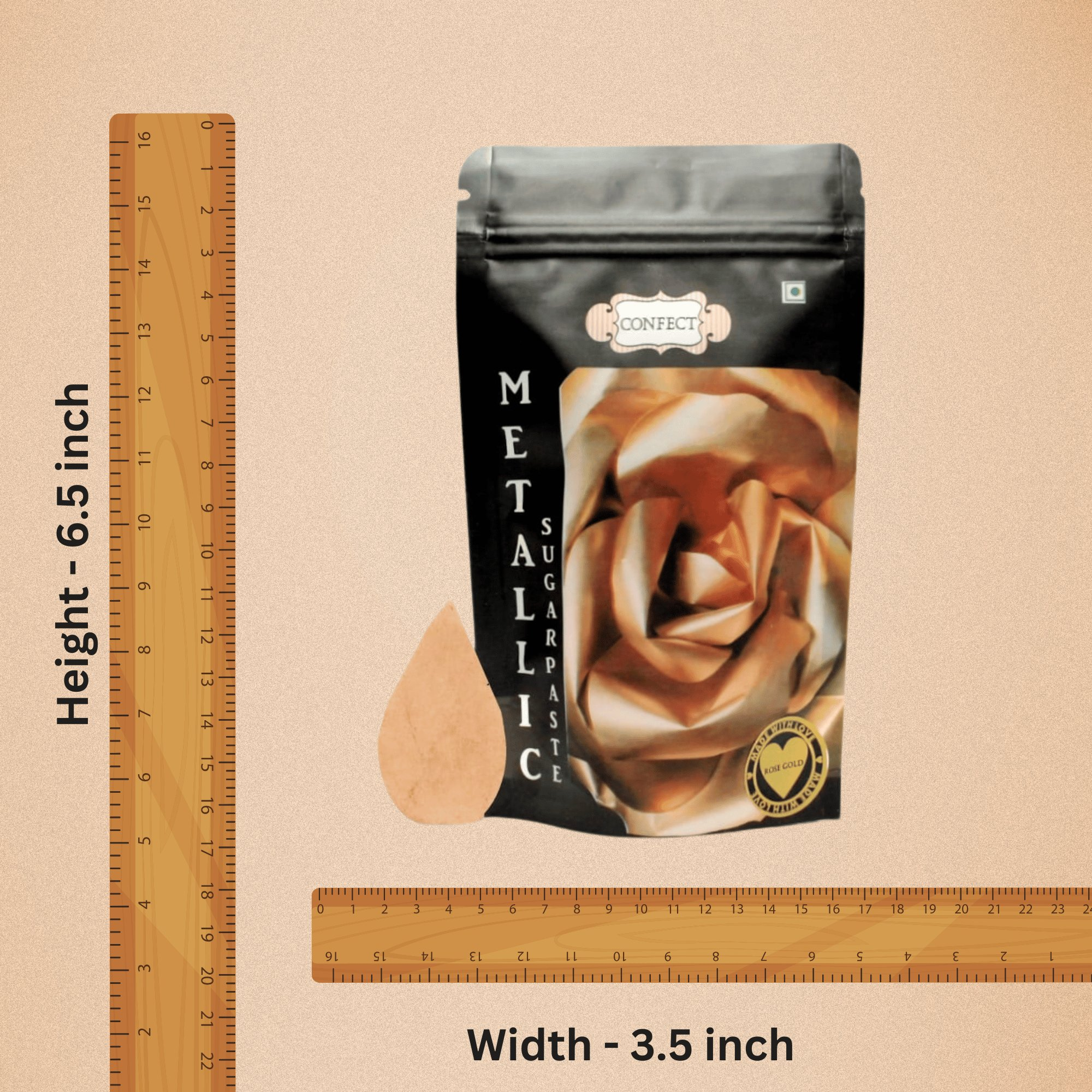 confect rose gold sugar paste br b 250 gms b