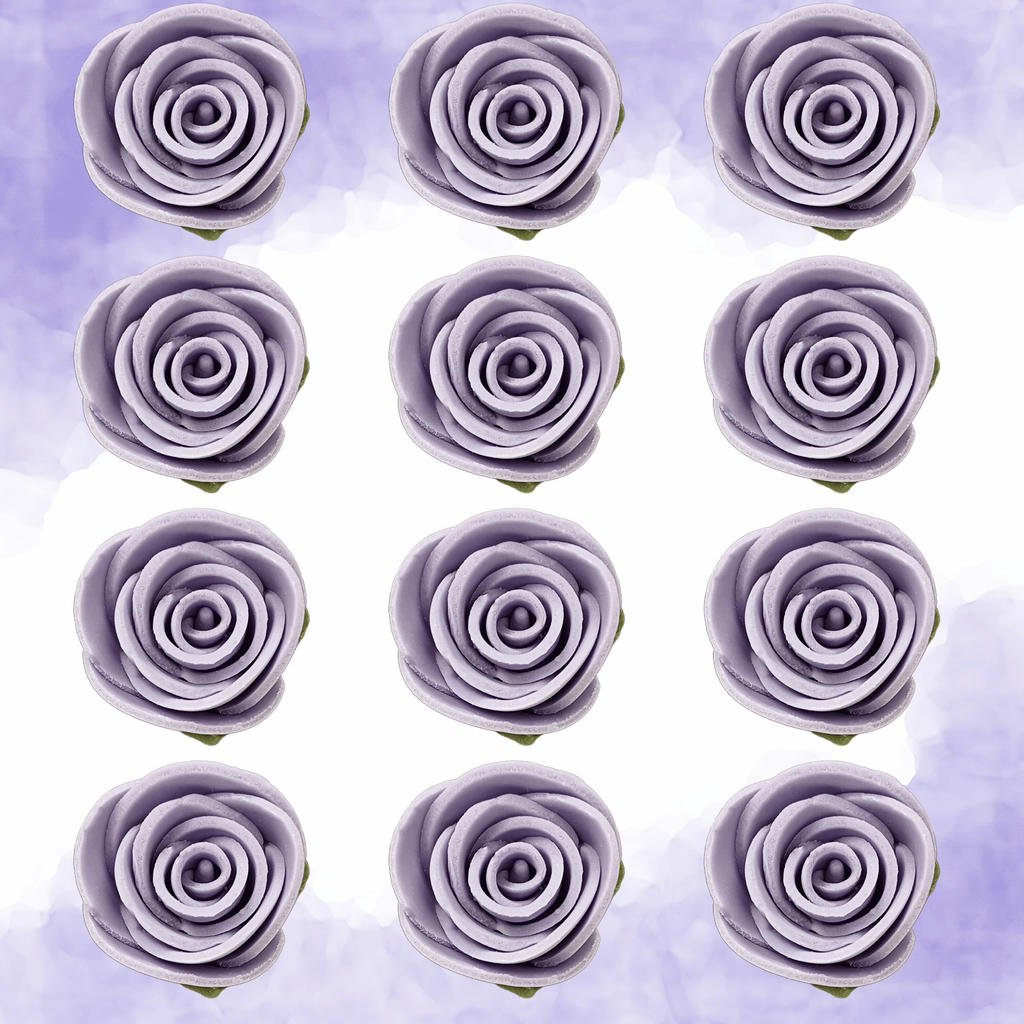 sugar roses for cake cupcake decoration lavender 120 gms