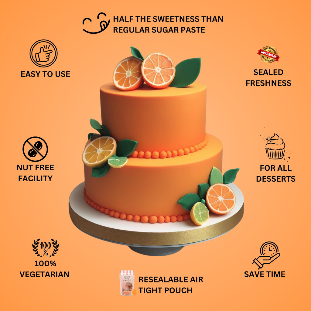confect citrus orange sugarpaste br b 250 gms b