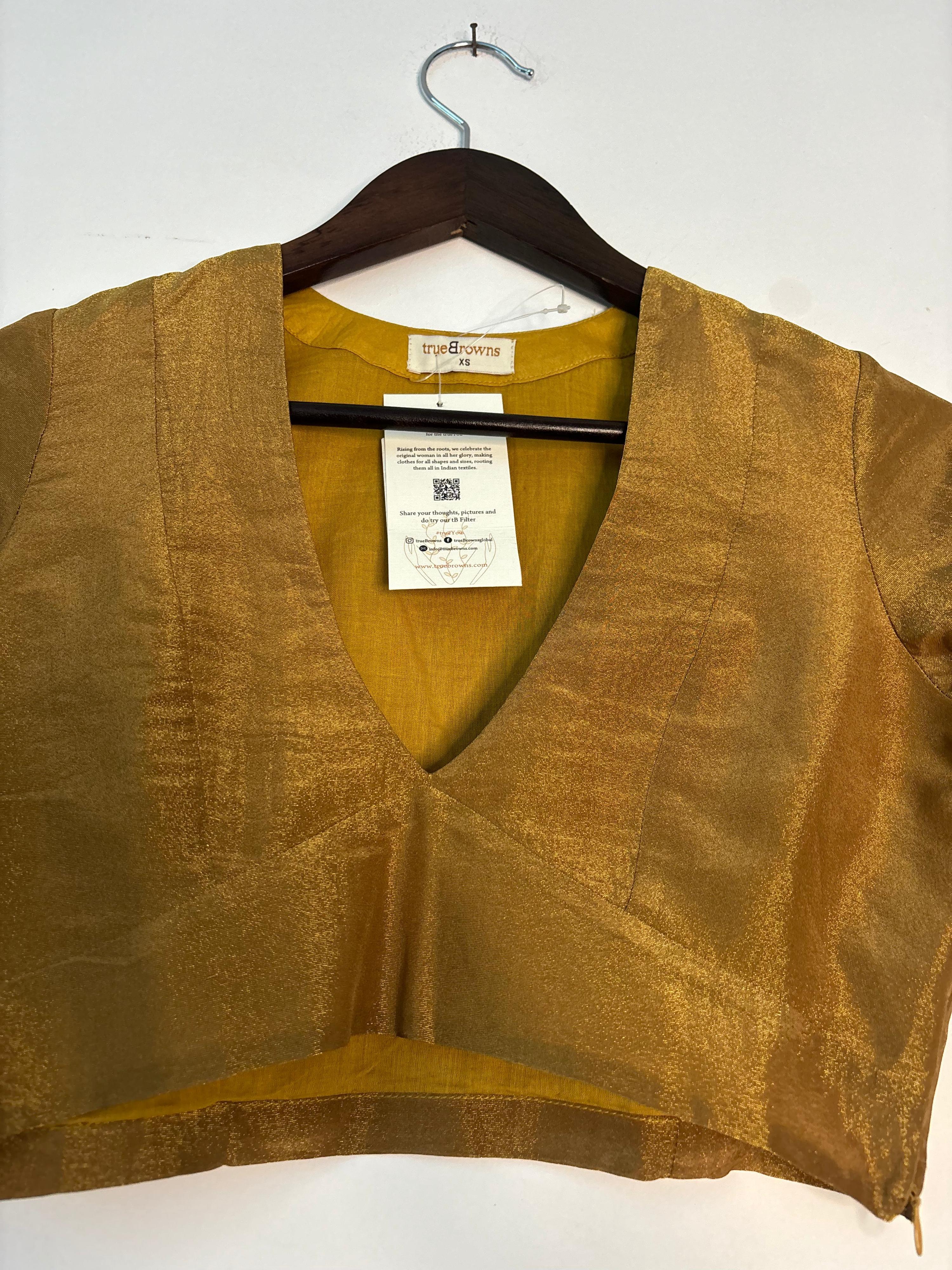 trueBrowns Gold Tissue Blouse