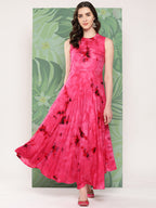 InWeave Women's Magenta Tie And Die Dress - Distacart
