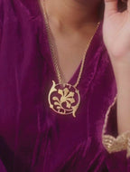 trueBrowns Gold-Polished Pendant Necklace
