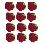confect sugar roses topper sugar roses for cake decorations edible rich deep burgandy rose pack of 12