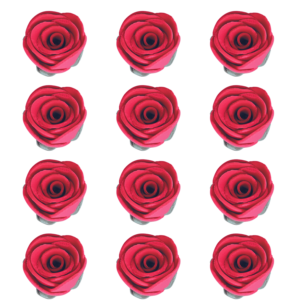 confect edible rose topper edible rose for cake decorations edible crimson pink roses pack of 12