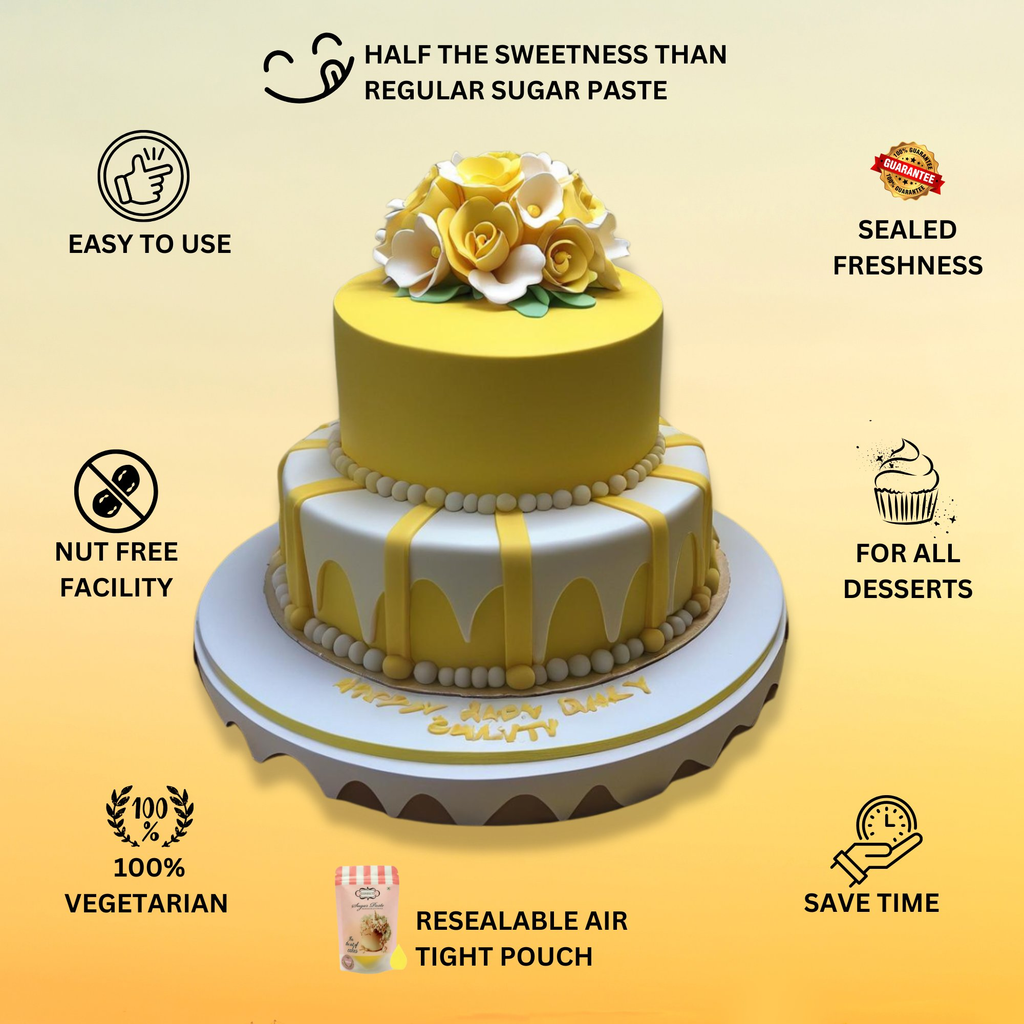 confect yellow sugarpaste br b 250 gms b