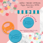 confect toppers cutters congratulations topper cutter cake cupcake decorating supplies happy anniversary