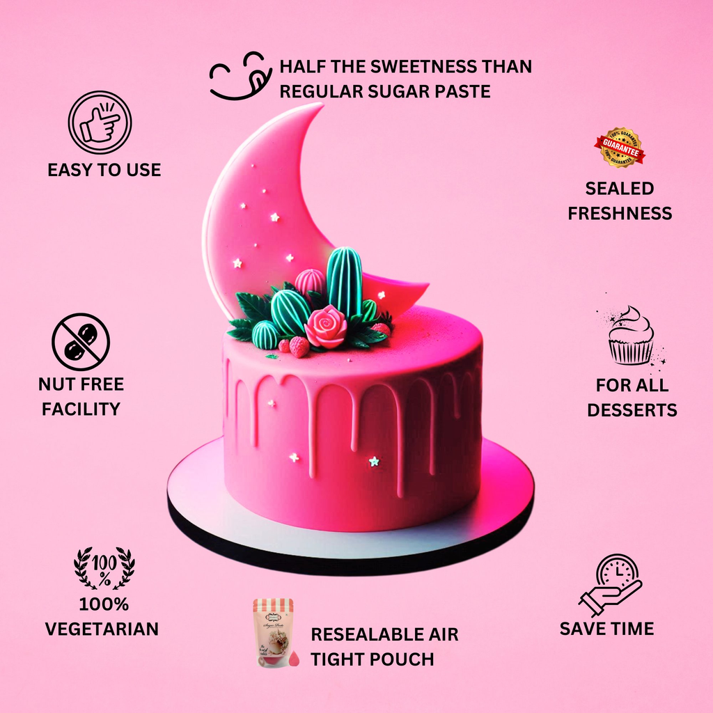 confect neon pink sugarpaste br b 250 gms b