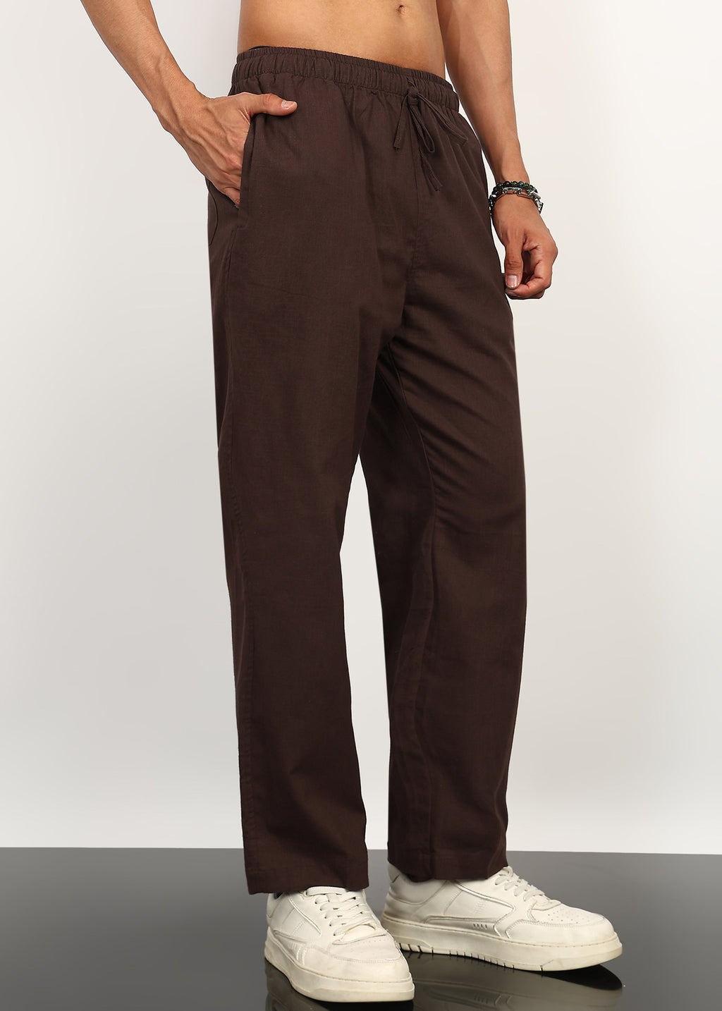 Fabmade Cocoa Drift Linen Trousers
