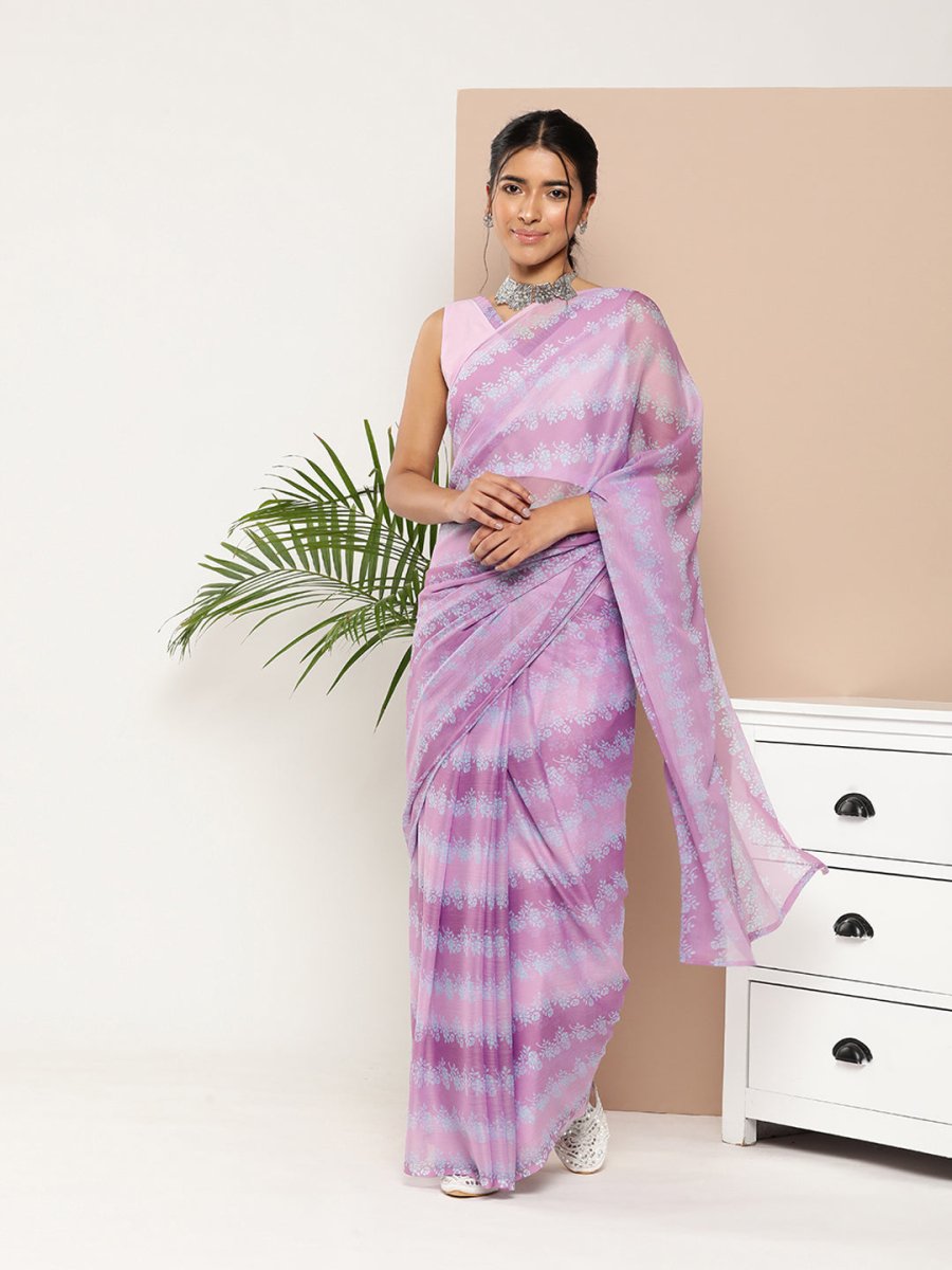 Ahalyaa Womens Chiffon Printed Saree