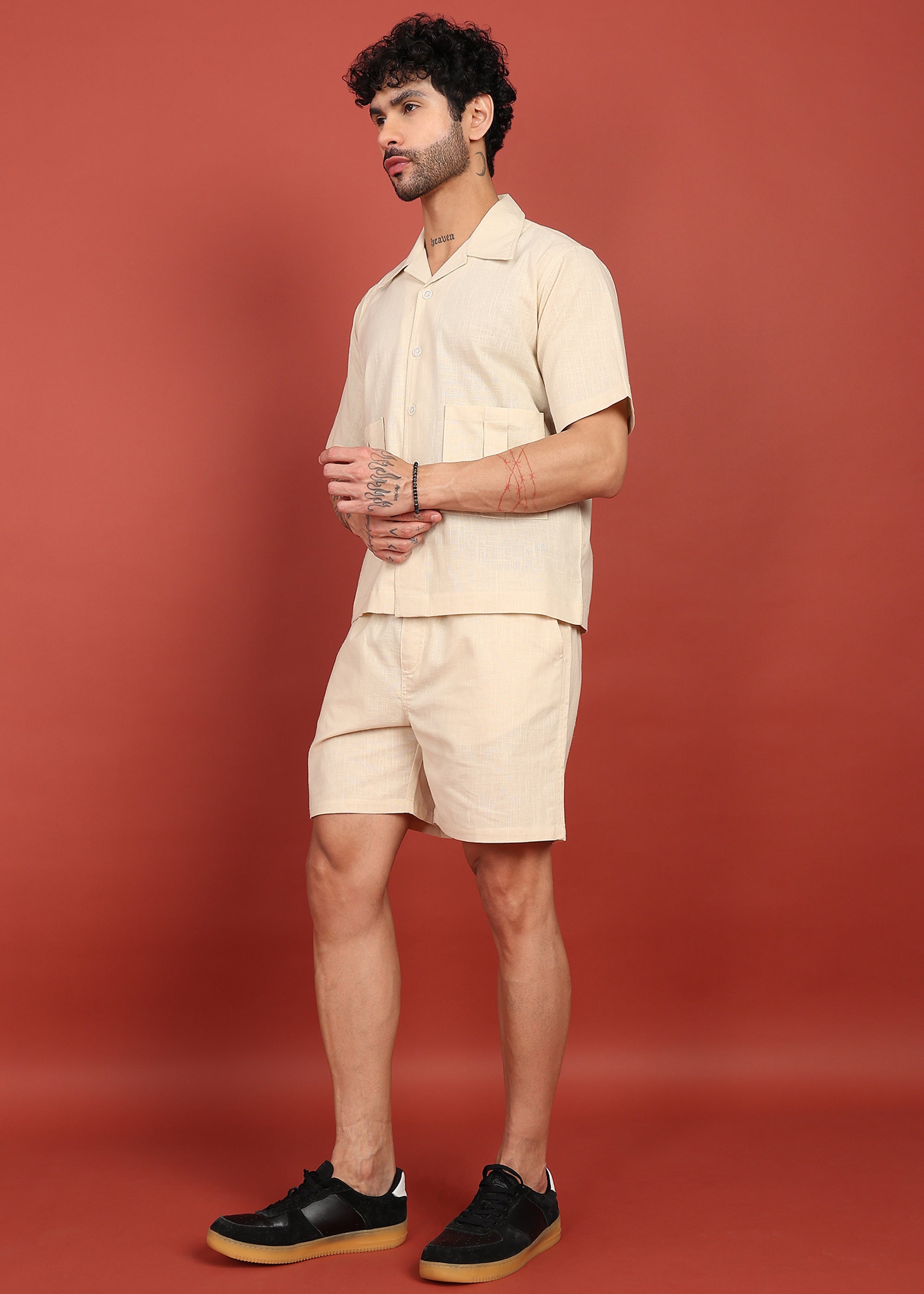 Fabmade The Life Co2. Cotton Linen Relaxed Shirt & Shorts