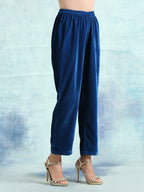 trueBrowns Blue Velvet Pant