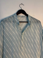 trueBrowns Blue Leheriya Men's Kurta