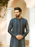 Fabmade Embroidered Regular Sequinned Chanderi Silk Kurta