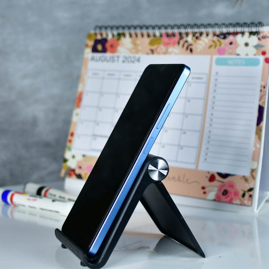 Sowpeace Trendy Adjustable Silver Tablet Stand with Black Hinges - Distacart