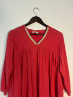 trueBrowns Peach Crinkle Top