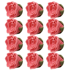 confect sugar roses topper sugar roses for cake decorations edible salmon pink roses pack of 12