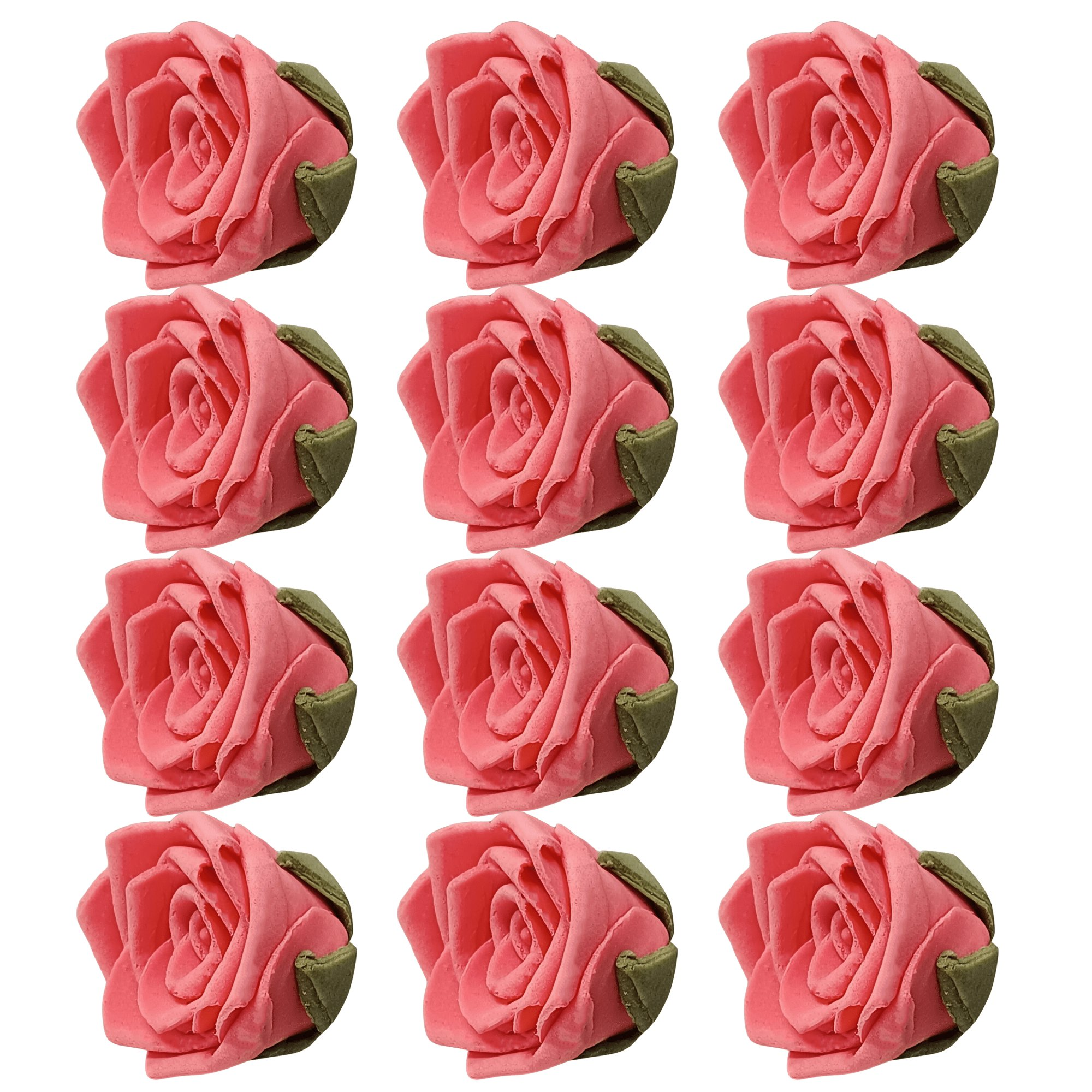 confect sugar roses topper sugar roses for cake decorations edible salmon pink roses pack of 12