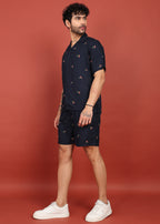 Fabmade Midnight Cherry Printed Co-Ord Set