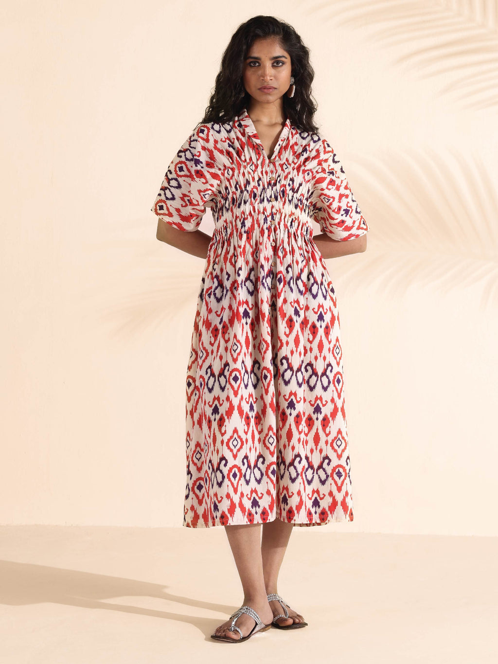 trueBrowns Carrot Cotton Ikat Dress - Distacart