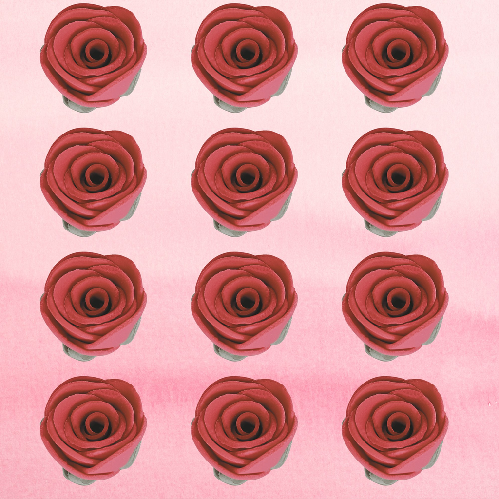 sugar roses for cake cupcake decoration magenta 120 gms