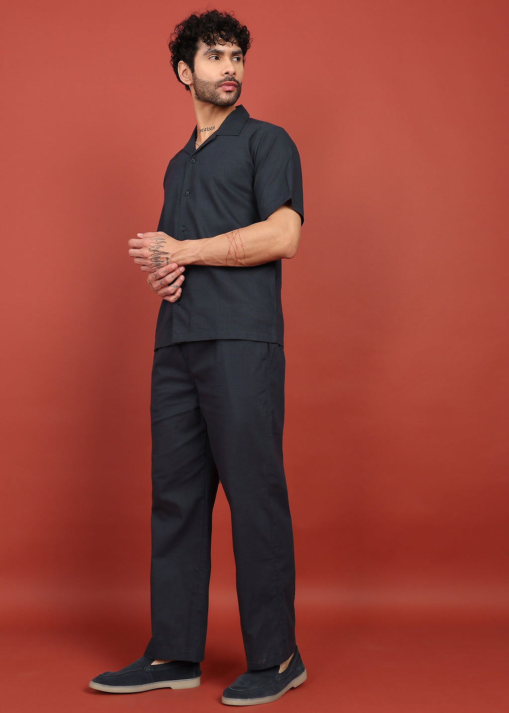 Fabmade Midnight Ease Shirt & Trouser Co-Ord Set