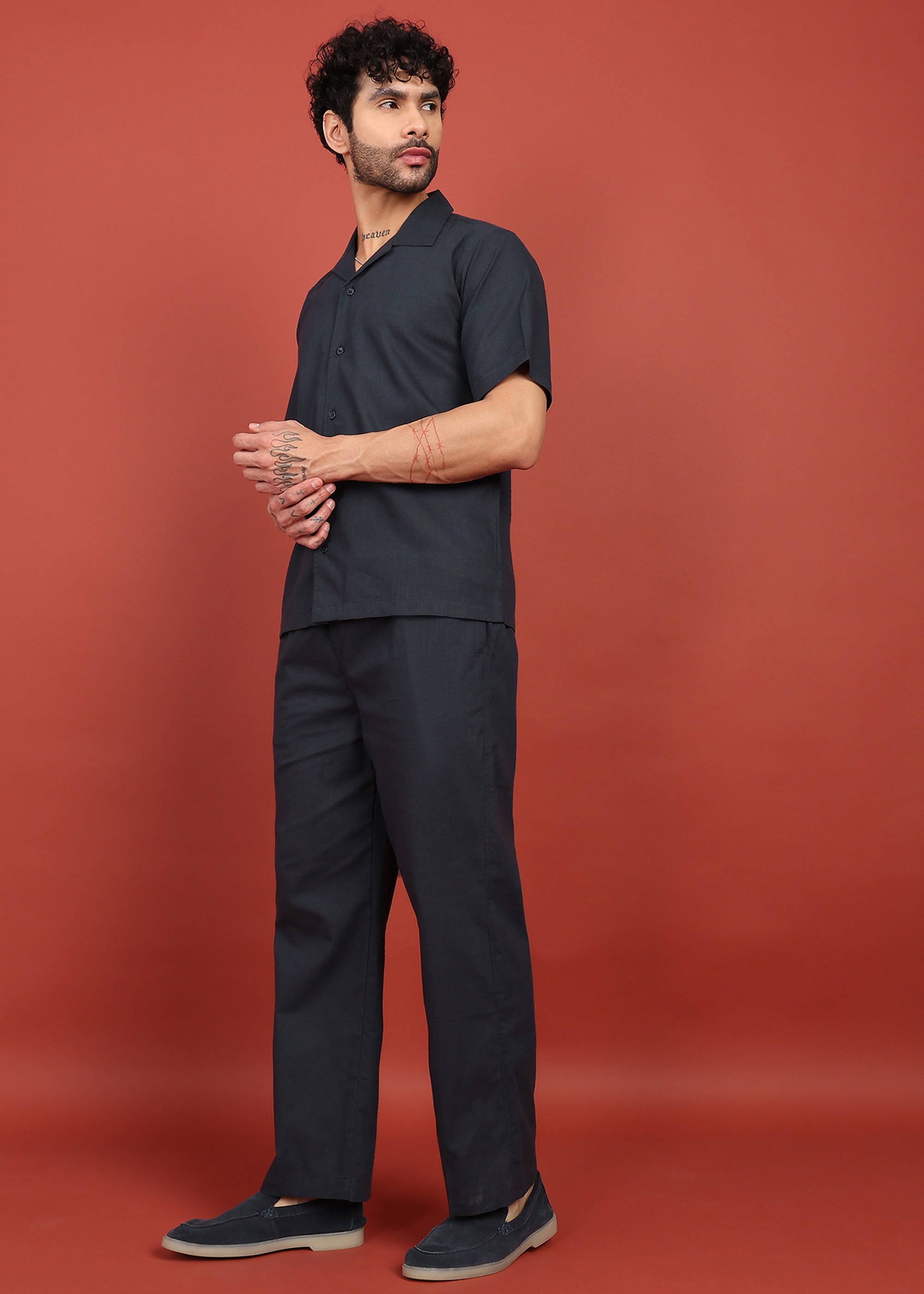 Fabmade Midnight Ease Shirt & Trouser Co-Ord Set