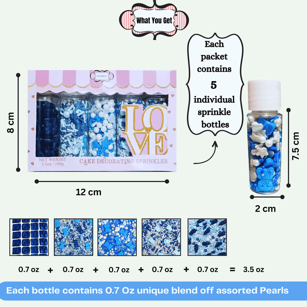 confect boys baby shower sprinkles gender reveal sprinkles pack of 5 baby shower 31