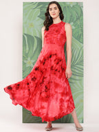 InWeave Women's Red Tie And Die Dress - Distacart