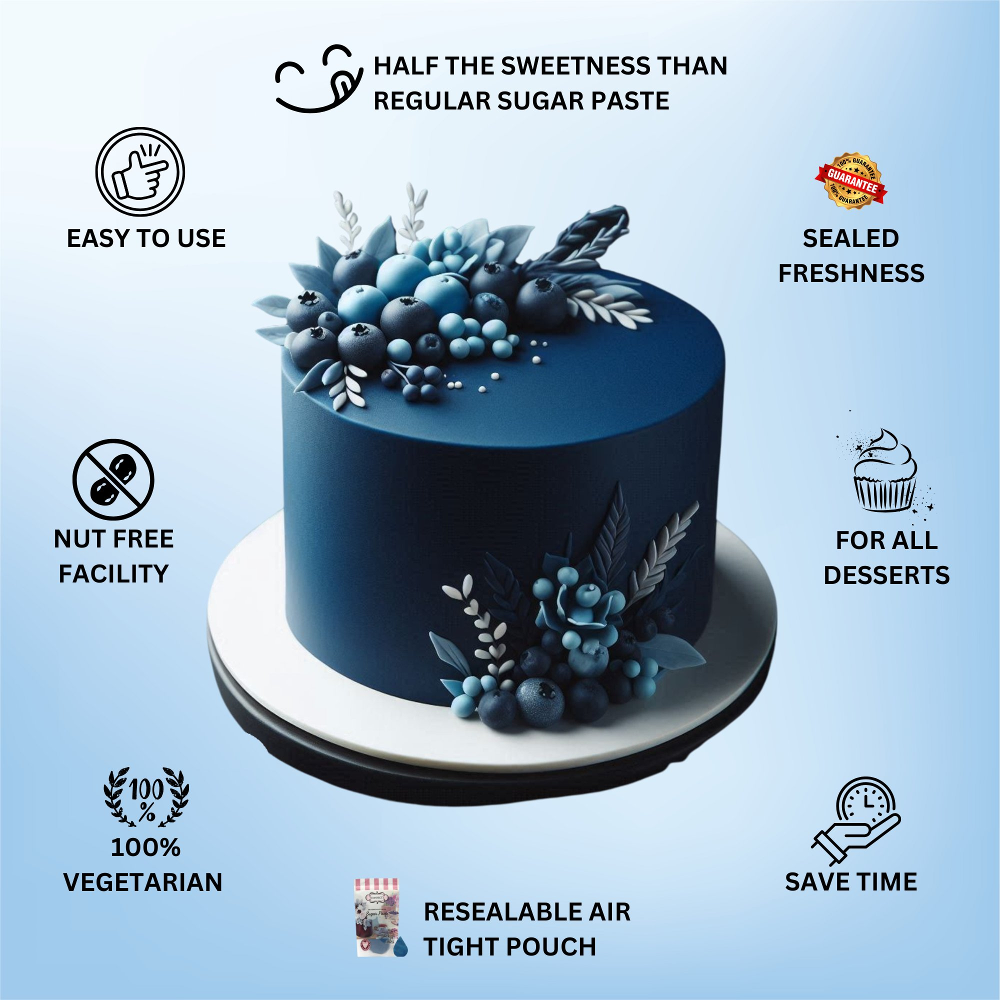 confect royal blue sugarpaste br b 1 kg b