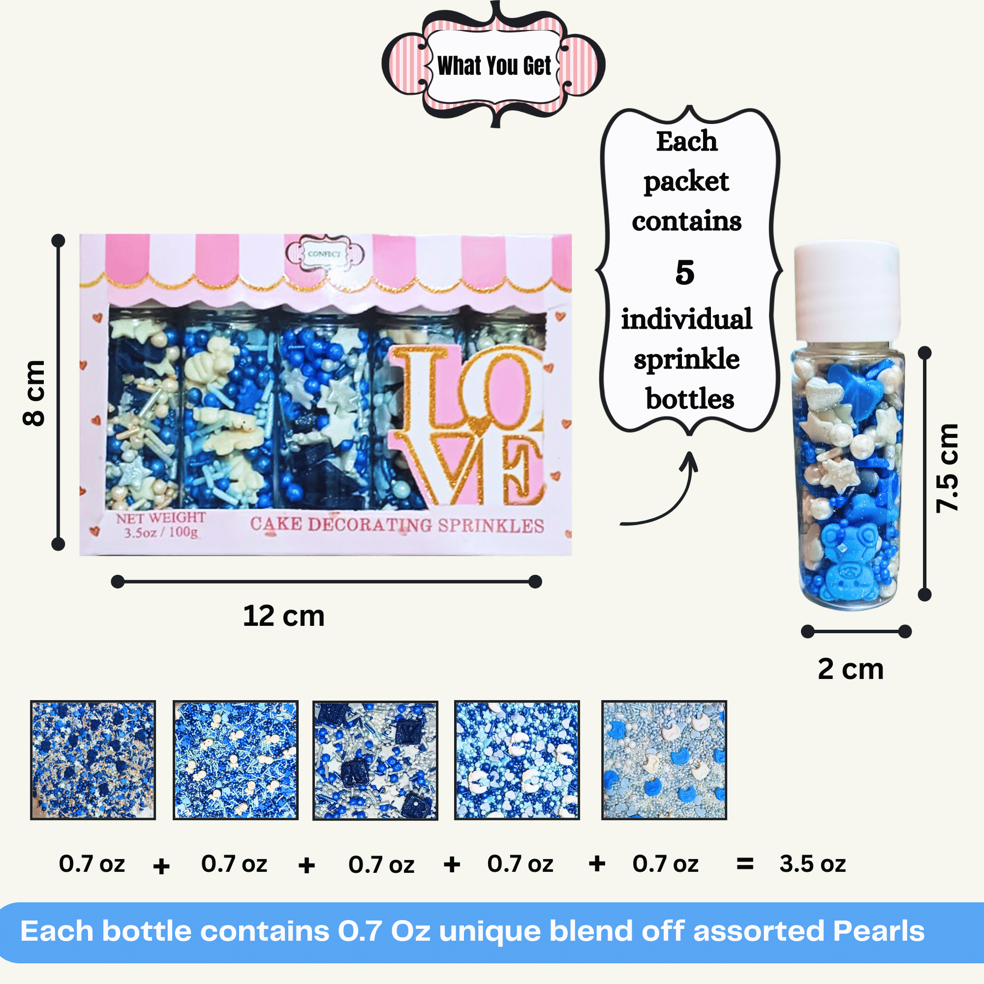 confect boys baby shower sprinkles baby blue sprinkles for cake cupcake decorating pack of 5 baby shower 32