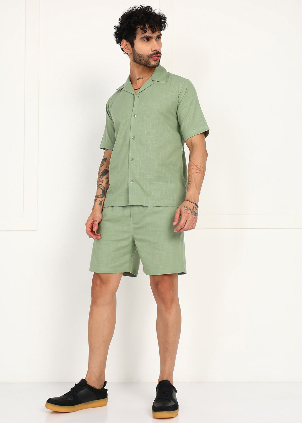 Fabmade Sage Linen Co-Ord Set