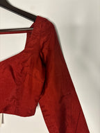 trueBrowns Red Silk Blouse