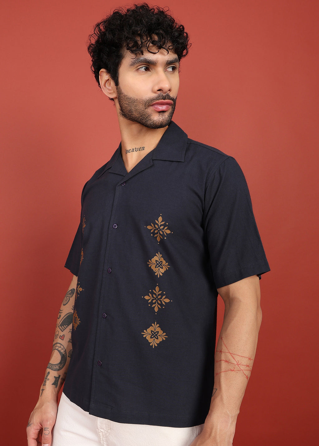 Fabmade Midnight Bloom Printed Shirt