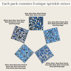 confect edible sprinkles black blue white sprinkles mix 100gms