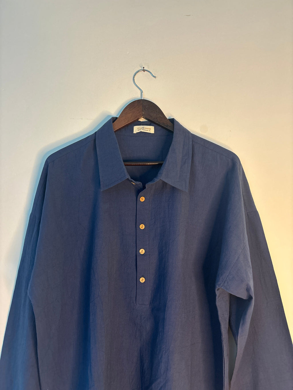 trueBrowns Blue Men's Shirt Kurta