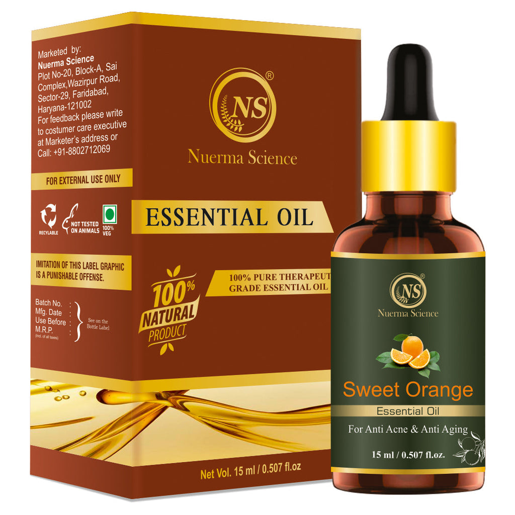 Nuerma Science Sweet Orange Essential Oil for Anti-Acne & Anti-Aging