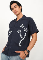 Fabmade Midnight Bloom Linen Shirt