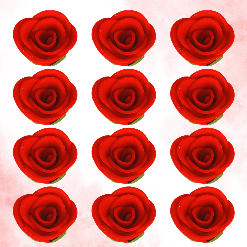 sugar flowers for cake cupcake decoration red 120 gms